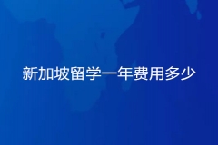 新加坡留学一年费用多少