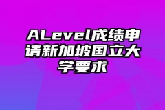 ALevel成绩申请新加坡国立大学要求