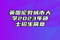 英国伦敦城市大学2023年硕士招生简章